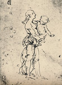 子供を運ぶ女性、c1481 1945 作： Leonardo da Vinci