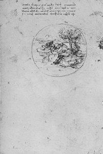 真実を象徴するトカゲの寓話、c1480 1945 作： Leonardo da Vinci