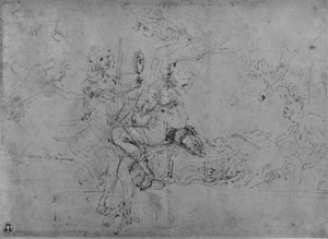 ステートクラフトの寓話、c1480 1945 作： Leonardo da Vinci