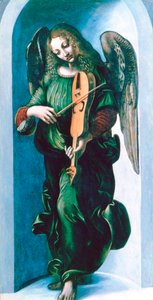 緑の天使、ヴィエル、c1500 作： Leonardo da Vinci