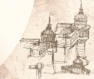 城の建築、c1472-c1519 1883 作： Leonardo da Vinci