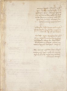 Arundel 263、f.151、「Codex Arundel」からのレオナルド ダ ヴィンチのメモ (紙にペンとインク) 作： Leonardo da Vinci