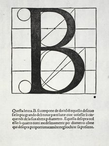B、元はパブであったルカ・パチョーリ（c.1445-1517）の「Divina Proportione」のイラスト。ヴェネツィア、1509 作： Leonardo da Vinci