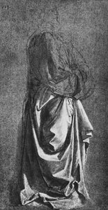立ち姿のドレープのキャスト、c1470 1945 作： Leonardo da Vinci