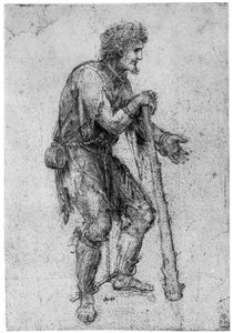 衣装研究、1954年後半または16世紀初頭。 作： Leonardo da Vinci