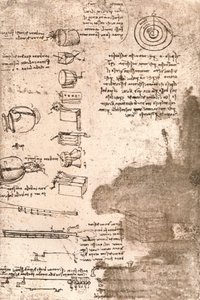 楽器やその他のオブジェクトの描画、c1472-c1519 1883 作： Leonardo da Vinci