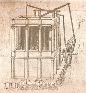城と別荘のプロジェクトの図面、c1472-c1519 1883 作： Leonardo da Vinci