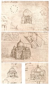 教会の建築の4つの図面、c1472-c1519 1883