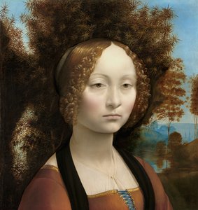 ジネヴラデベンチ、c。 1474- 78（パネルに油彩） 作： Leonardo da Vinci