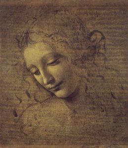 女性の頭 La Scapigliata、1500年代 作： Leonardo da Vinci