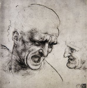 レオナルド・ダ・ヴィンチ（1452 - 1519）：「アンギアーリの戦い」のための習作（イマジン 作： Leonardo da Vinci