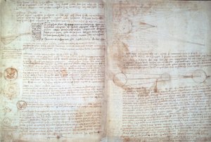 レオナルド・ダ・ヴィンチ、タラハンマーのページ 作： Leonardo da Vinci