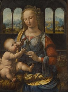 カーネーションの聖母》 1478年頃 木製パネルに油彩 作： Leonardo da Vinci