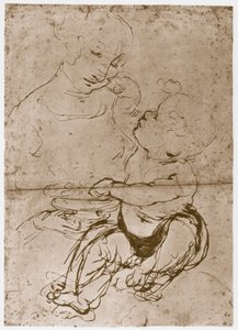フルーツプレートのマドンナ、1480-82 作： Leonardo da Vinci