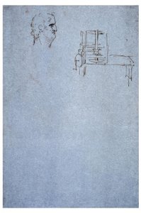 男性の横顔の肖像画 作： Leonardo da Vinci