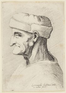 帽子をかぶった老人 作： Leonardo da Vinci