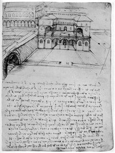 理想的な都市の計画、1488〜1490、1954年。 作： Leonardo da Vinci