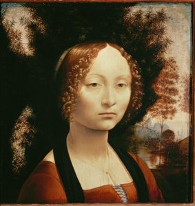 ジネヴラベンチの肖像 作： Leonardo da Vinci