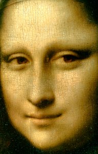 モナリザ詳細の肖像画、1503-1506 作： Leonardo da Vinci