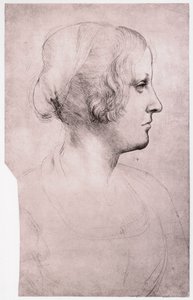 帽子を持つ少女の肖像、1493-1495 作： Leonardo da Vinci