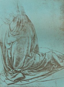 「岩の聖母」における天使のカーテンの準備研究、1472-c1519 1883 作： Leonardo da Vinci