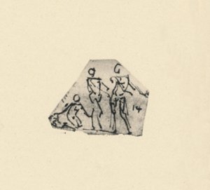 3人の人物のスケッチ、c1480 1945 作： Leonardo da Vinci