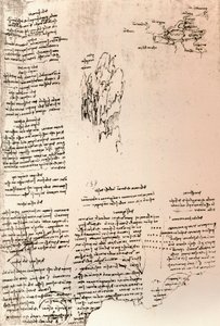 アルメニアのピークのスケッチ、およびアルメニアのスケッチマップ、c1472-c1519 1883 作： Leonardo da Vinci