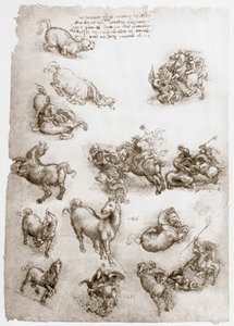 聖ジョージとドラゴン、c1506 作： Leonardo da Vinci