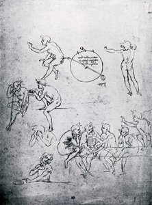 賢者の崇拝と最後の晩餐のための研究、15世紀1930年。 作： Leonardo da Vinci