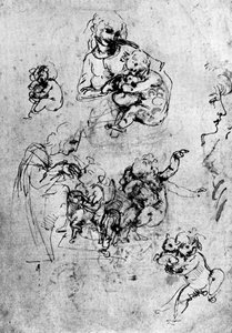 マドンナデルガットの研究、15世紀1930年。 作： Leonardo da Vinci