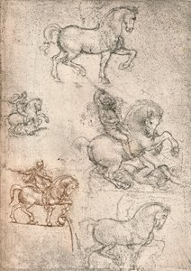 スフォルツァ記念碑の研究、c1482-c1499 1883