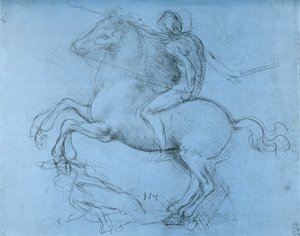 スフォルツァ記念碑のための研究、c1488-1493 1954。 作： Leonardo da Vinci