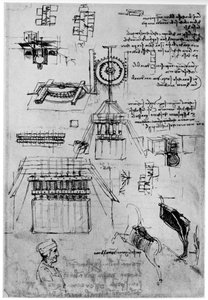 スフォルツァ記念碑の鋳造に関する研究、c1493 1954 作： Leonardo da Vinci