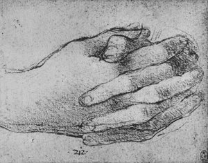 握り手の研究、c1480 1945 作： Leonardo da Vinci