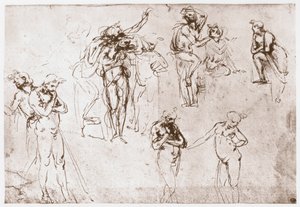 王家の礼拝、c1481 作： Leonardo da Vinci