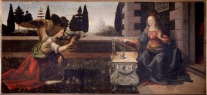 受胎告知-1472-1475 作： Leonardo da Vinci