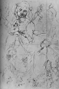 マドンナと子供と他の研究、c1469 1945 作： Leonardo da Vinci