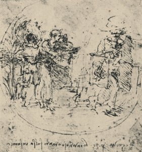 羨望のアンマスク、c1480 1945 作： Leonardo da Vinci