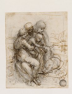 聖アンナアンナメッターザの聖母子c。 1501。 作： Leonardo da Vinci