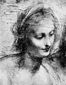 マドンナの頭、15世紀1930年代。 作： Leonardo da Vinci