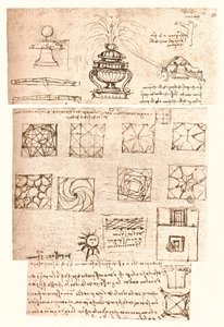3つの建築図面、c1472-c1519 1883 作： Leonardo da Vinci