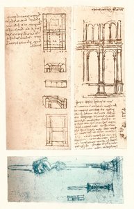 3つの建築図面、c1472-c1519 1883 作： Leonardo da Vinci