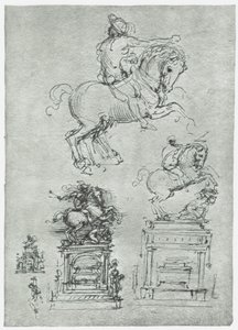 トリヴルツィオ記念碑、c1511 作： Leonardo da Vinci