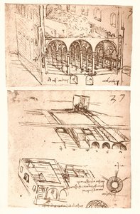 2つの建築図面、c1472-c1519 1883