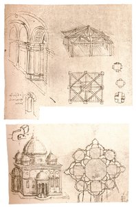 2つの建築図面、c1472-c1519 1883