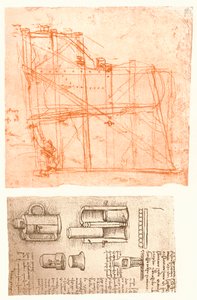 2つの図面、c1472-c1519 1883 作： Leonardo da Vinci