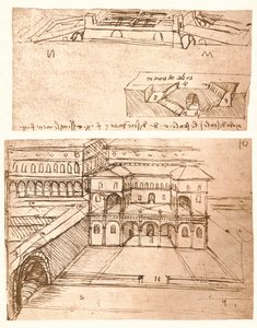 町の計画の2つの図面、c1472-c1519 1883