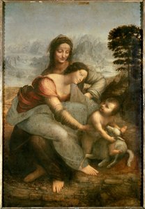 聖母子と聖アンナ 作： Leonardo da Vinci