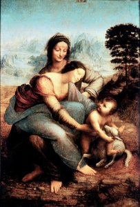 聖母子と聖アンナ 1510年頃（油彩・パネル） 作： Leonardo da Vinci