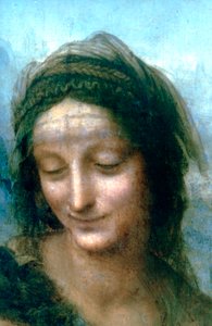 聖母子の詳細を持つ聖母子、1502-1516 作： Leonardo da Vinci
